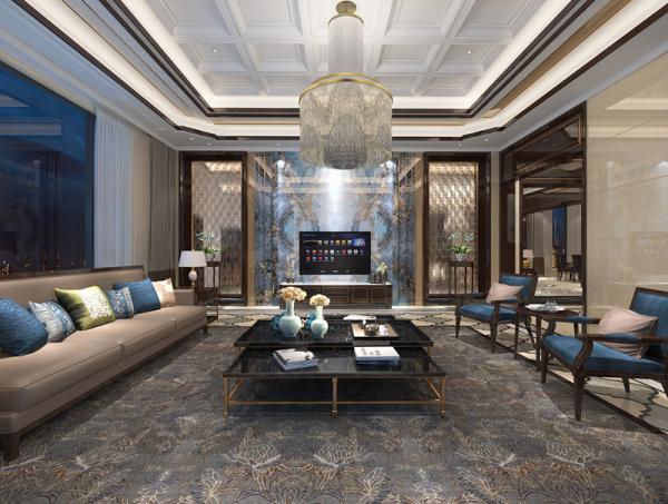 一號(hào)地簡歐風(fēng)格142平裝修案例設(shè)計(jì)效果圖